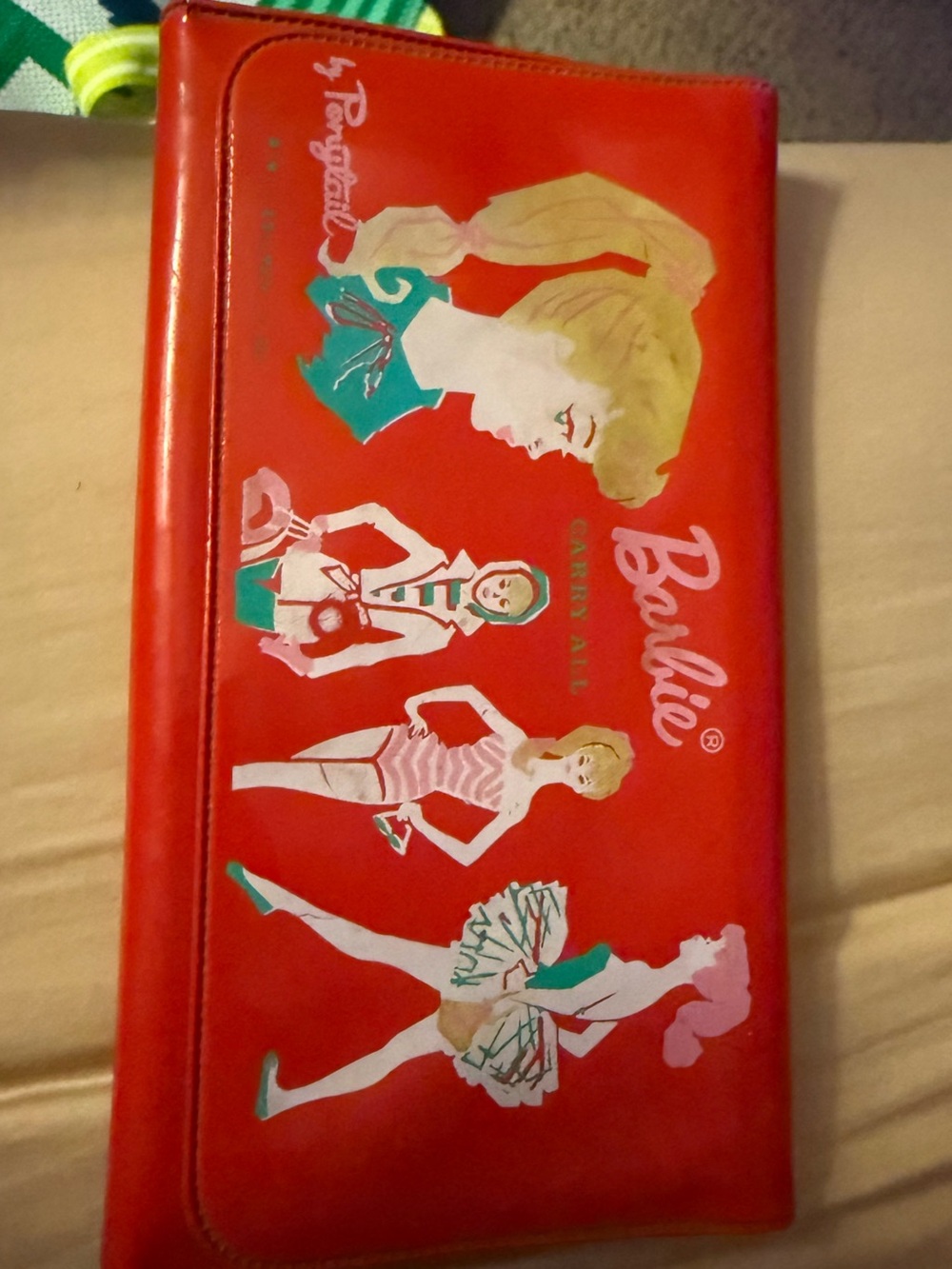 Barbie Red Illustrated Zip Wallet Clutch 1962